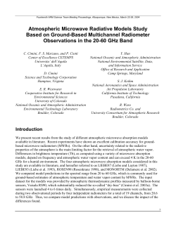 Atmospheric Microwave Radiative Models Study Based on Ground