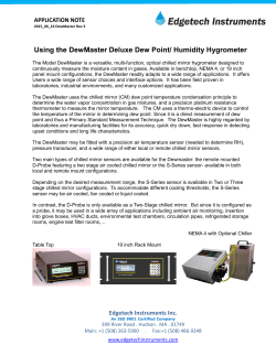 DewMaster Application Note