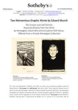 Two Momentous Graphic Works by Edvard Munch