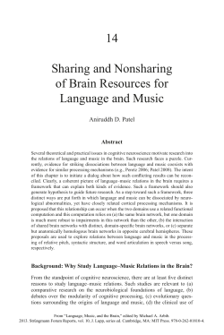 14 Sharing and Nonsharing of Brain Resources for Language and