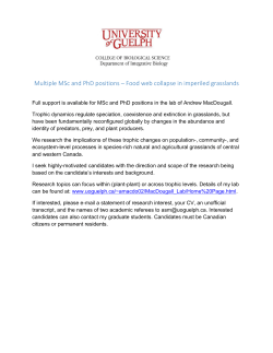 Food web collapse in imperiled grasslands