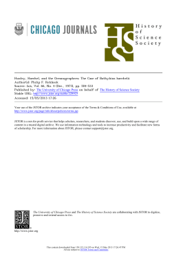 Huxley, Haeckel, and the Oceanographers: The Case of Bathybius