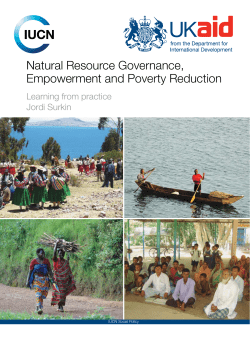 Natural Resource Governance, Empowerment and Poverty