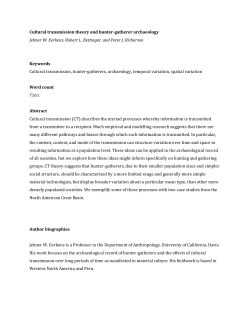 Cultural transmission theory and hunter