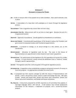Appendix C: Glossary of Legislative Terms