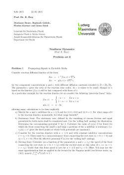 Sheet 6 - Fakult&auml;t f&uuml;r Physik