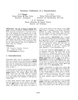 Dynamic Calibration of a Dynamometer