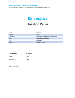 Kinematics - SAVE MY EXAMS!