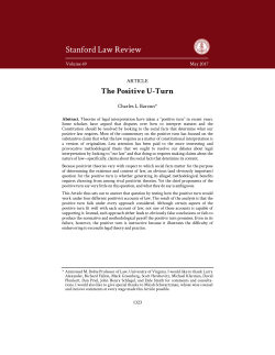 The Positive U-Turn - Stanford Law Review