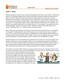 Snyder v. Phelps - Ethics Unwrapped