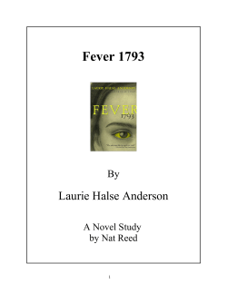 Fever 1793 - Reed Novel Studies