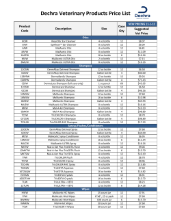 Dechra Veterinary Products Price List