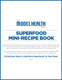 Superfood Mini-recipe Book