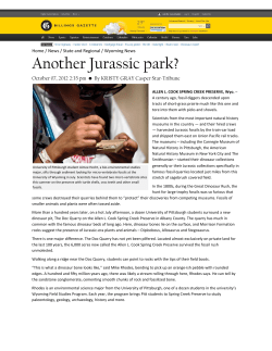 Another Jurassic park? - Wyoming Field Studies Program
