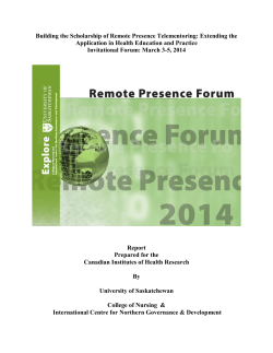 Building the Scholarship of Remote Presence Telementoring