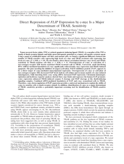Direct Repression of FLIP Expression by c