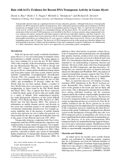 Evidence for Recent DNA Transposon Activity in Genus