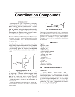 Coordination Compounds