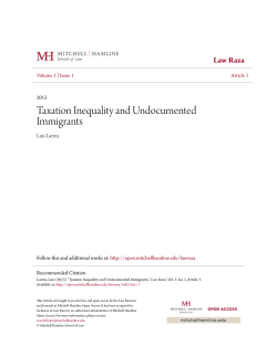 Taxation Inequality and Undocumented Immigrants