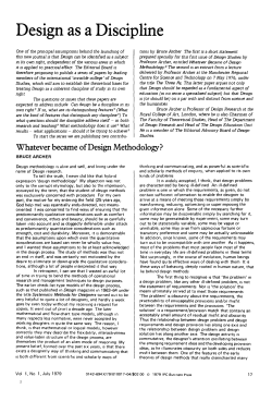Design as a Discipline