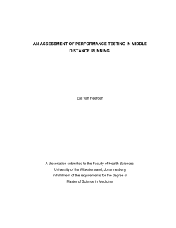 An assessment of performance testing in middle distance running.