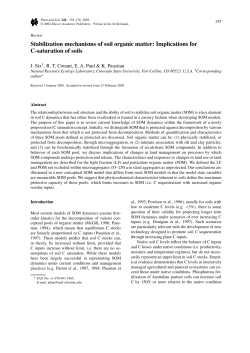 Stabilization mechanisms of soil organic matter: Implications for C