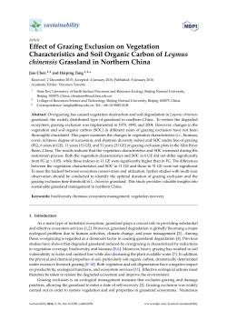 Effect of Grazing Exclusion on Vegetation Characteristics and Soil