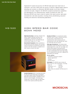 MS-520 HIGH SPEED BAR CODE SCAN HEAD