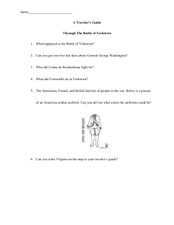A Traveler`s Guide Through The Battle of Yorktown