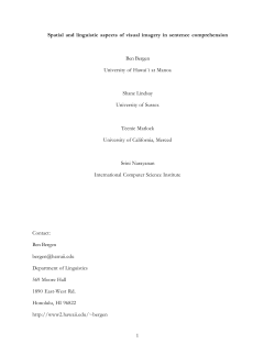 Spatial and linguistic aspects of visual imagery