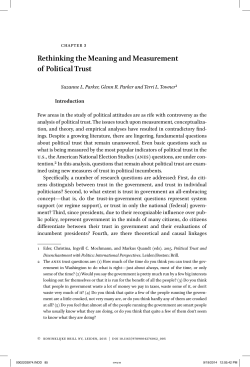 Rethinking the Meaning and Measurement of Political Trust