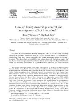 How do family ownership, control and management affect firm