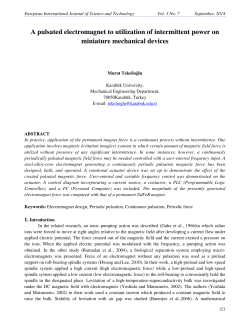A pulsated electromagnet to utilization of intermittent power on