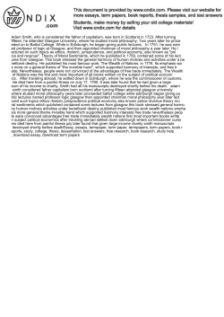 Adam Smith, who is considered the father of capitalism, was