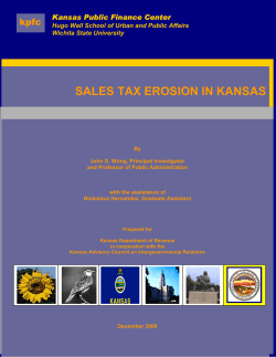 Sales Tax Erosion in Kansas