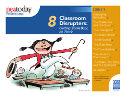 8 Classroom Disrupters: Getting Them Back on Track