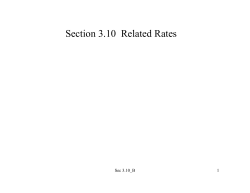 Section 3.10 Related Rates