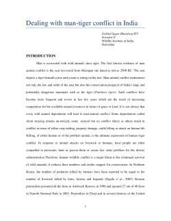 Dealing with man-tiger conflict in India