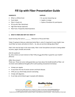 Fill Up with Fiber Presentation Guide