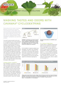 Masking tastes and odors with CAVAMAX&reg; cyclodextrins