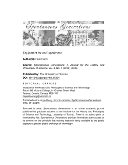 Equipment for an Experiment