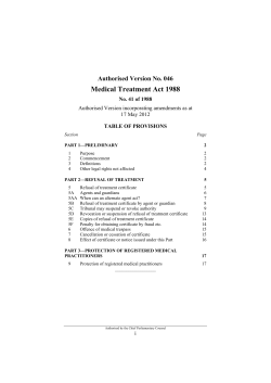 Medical Treatment Act 1988