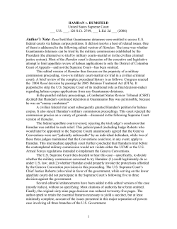 Hamdan Military Commissions - Thomas Jefferson School of Law