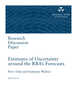 Estimates of Uncertainty around the RBA`s Forecasts
