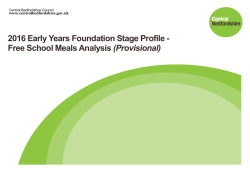 2016 EYFSP Provisional SFR - Free School Meals Analysis
