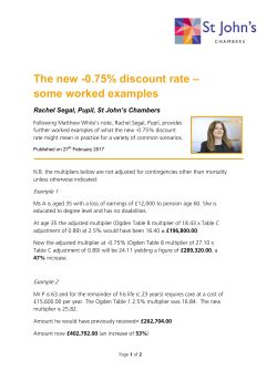 The new -0.75% discount rate &ndash; some worked examples