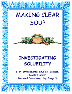 Making Clear Soup - Science and Plants for Schools