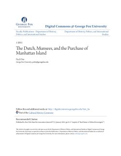 The Dutch, Munsees, and the Purchase of Manhattan Island