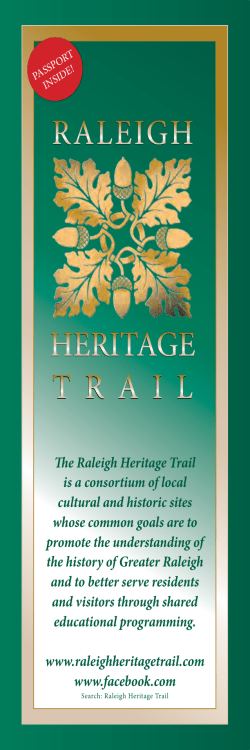 our brochure - Raleigh Heritage Trail