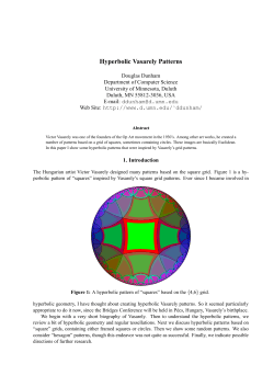 Hyperbolic Vasarely Patterns - University of Minnesota Duluth